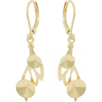 Náušnice Crystal-ZONE Náušnice WING Rivoli 6+8mm gold plating 24kt