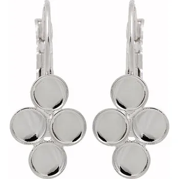 Náušnice Crystal-ZONE Náušnice Xilion Rose 4xss20 rhodium