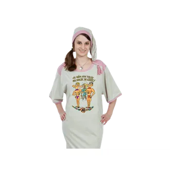 Dámská noční košile Noční košile - Výročí žena 30 Barva: Šedá, Velikost: XL