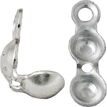 Materiál na výrobu šperku CZ Kalota s očkem 4mm Ag+clear