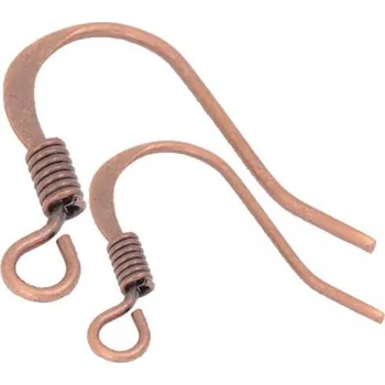 Materiál na výrobu šperku Crystal-ZONE Náušnicový Fisch háček 18mm stará měď