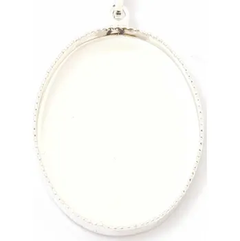 Přívěsek Crystal-ZONE Přívěsek ovál miligrán 30/22mm ag clear