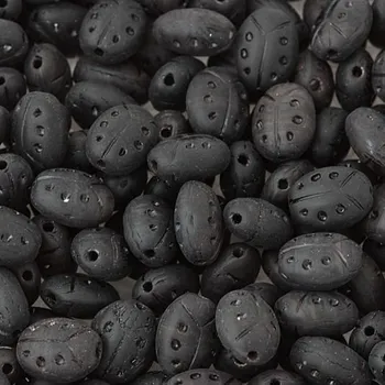 Korálek CZ Korálek mačkaný BERUŠKA 8/6mm černá