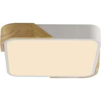 JUSTLIGHT BILA LED stropní svítidlo hranaté bílé dřevodekor nadčasový design 3000K - JUST LIGHT LD 14289-16