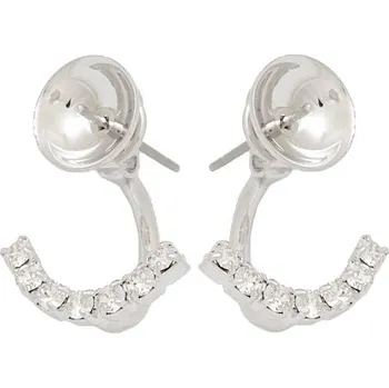 Náušnice Crystal-ZONE Náušnice DOUBLE crystal pearls 10mm/strass rhodium