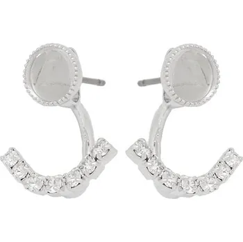 Náušnice Crystal-ZONE Náušnice DOUBLE disco ball 8mm/strass rhodium