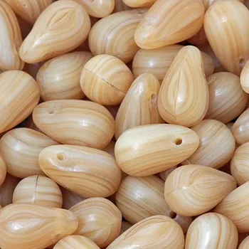 Korálek CZ Korálek mačkaný KAPKA 10/6mm hnědá žíhaná