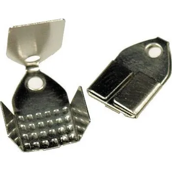 Materiál na výrobu šperku CZ Koncovka na stužky platina