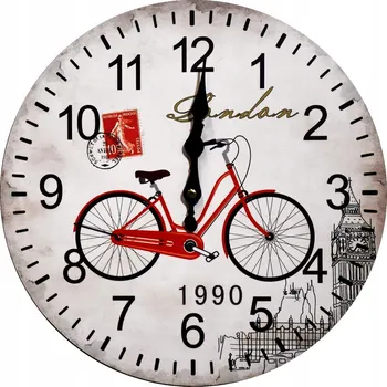 Hodiny Nástěnné hodiny VINTAGE tiché s plynulým chodem LONDÝN 34 cm