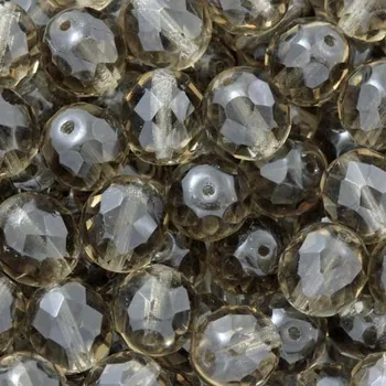 Korálek CZ Korálky broušené 10mm black diamond (15ks)