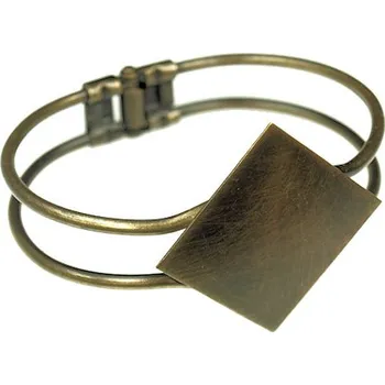 Náramek Crystal-ZONE Náramek Čtverec hladký 28mm staré zlato