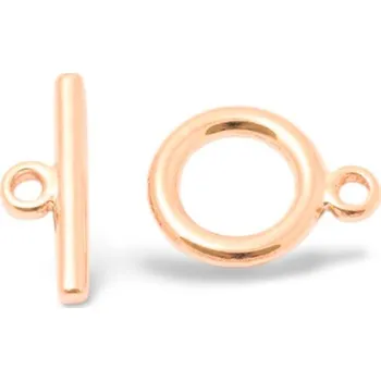 Materiál na výrobu šperku Crystal-ZONE Americká záponka 12mm chirurgická ocel rose gold