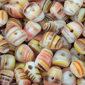 Korálek CZ Korálek mačkaný GRANULKA 7mm žlutá žíhaná