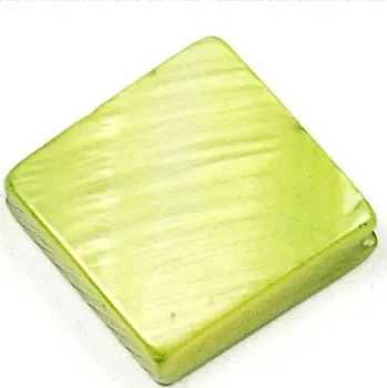 Materiál na výrobu šperku EU Korálek perleť kosočtverec zelená