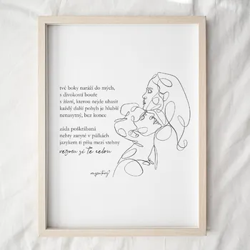 Plakát Jen tak z lásky Plakát Báseň - Jazykem ti píšu Rozměr plakátu: A4 (21 x 29,7 cm)