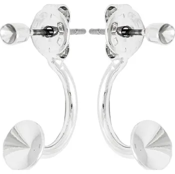 Náušnice Crystal-ZONE Náušnice DOUBLE Chaton pp14/rivoli 6mm rhodium