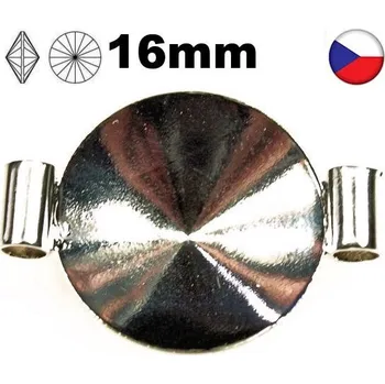 Náušnice Crystal-ZONE Spojovací komponent na Rivoli 16mm rhodium
