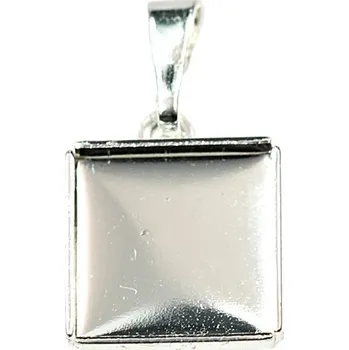 Přívěsek Crystal-ZONE Přívěsek Čtverec 10mm ag clear