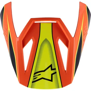 Helma na motorku ALPINESTARS kšilt pro přilby S-M3 FRAY černá/oranžová/žlutá fluo/tyrkysová