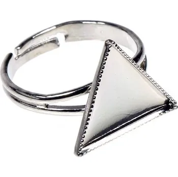 Prsten Crystal-ZONE Prsten Triangle 15mm platina