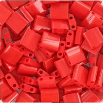 Korálek Miyuki Tila 5/5mm opaque red (TL-408)