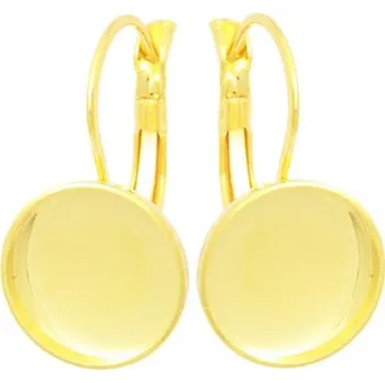 Náušnice Crystal-ZONE Náušnice crystalROCKS kruh 15mm gold plating 24kt