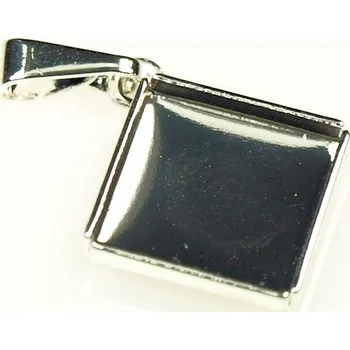 Přívěsek Crystal-ZONE Přívěsek Chessboard 10mm koso Ag+clear