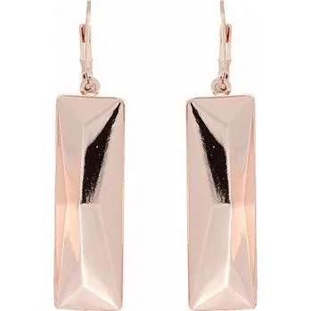 Náušnice Crystal-ZONE Náušnice bimbací Princess Baguette 30mm rose gold