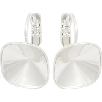 Náušnice Crystal-ZONE Náušnice kids rovně Square 12mm rhodium