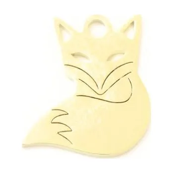 Přívěsek EU Přívěsek liška 14/12mm chirurgická ocel gold plating 24kt