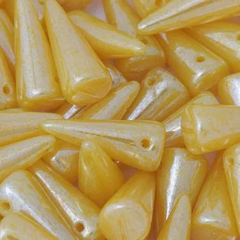 Korálek CZ Korálek mačkaný SPIKE 13/5mm žlutá listr