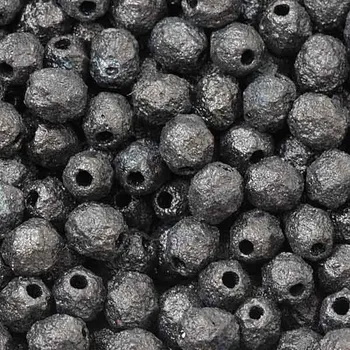 Korálek CZ Korálek mačkaný KULIČKA 5mm černá leptaná