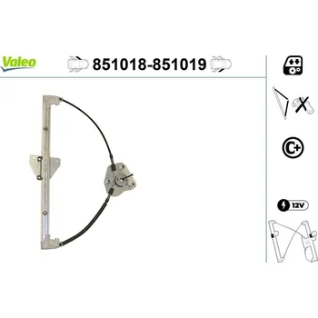 Stahovačka okna Zvedací zařízení oken VALEO 851018