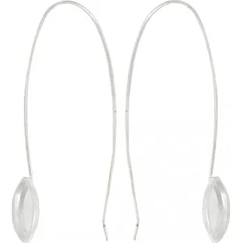 Náušnice Crystal-ZONE Náušnice BIG Naveta 12/6mm platina