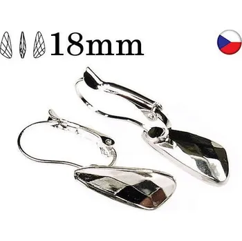 Náušnice Crystal-ZONE Náušnice Wing 18mm rhodium