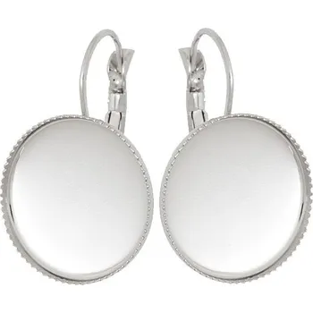 Náušnice Crystal-ZONE Náušnice Kruh miligrán 18mm rhodium