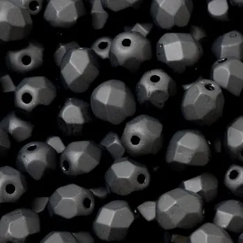 Korálek CZ Korálky broušené 6mm černá mat (40ks)