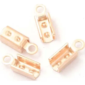 Materiál na výrobu šperku Crystal-ZONE Koncovka na návlekový materiál 2mm chirurgická ocel rose gold