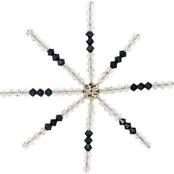 Vánoční dekorace Crystal-ZONE Kostra na vánoční hvězdu Filigrán 190mm Platina