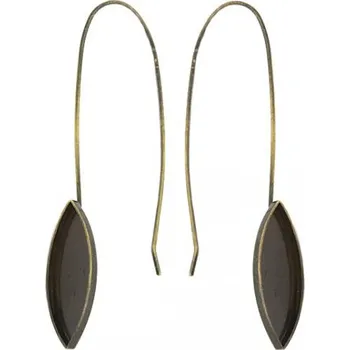 Náušnice Crystal-ZONE Náušnice BIG Naveta 24/10mm staré zlato