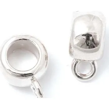 Materiál na výrobu šperku Crystal-ZONE Korálek s očkem 8mm rhodium