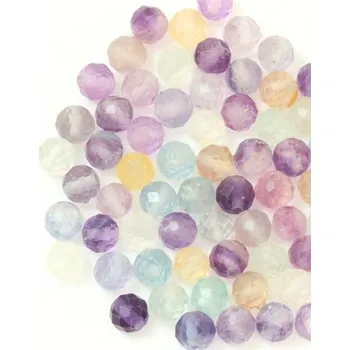 Drahý kámen Fluorit broušený 4mm (1ks)