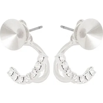 Náušnice Crystal-ZONE Náušnice DOUBLE rivoli 6mm/strass rhodium