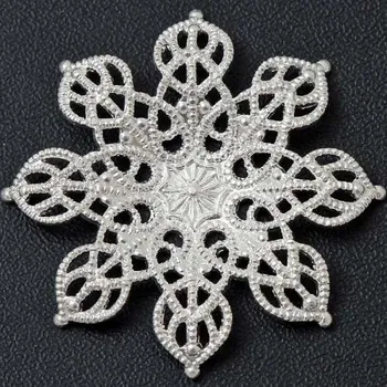 Materiál na výrobu šperku CZ Filigrán květ 28mm ag clear