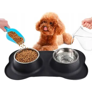 Miska pro psa Miska pro psy a kočky se silikonovým podstavcem, sada 2 ks 28621 BASS