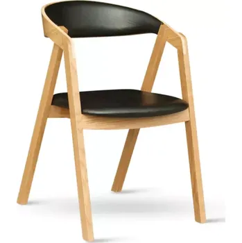 Jídelní židle Křesílko GURU /1 dub - černá koženka - SLEVA 3% s kodem radost25