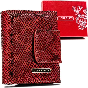 Peněženka Malá, kožená dámská peněženka se zapínáním na karabinu Barva: Červená