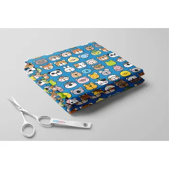 Fleece antipiling, Barevná zvířátka Barva: Tyrkysová