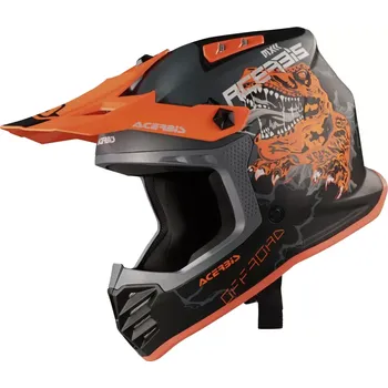 Helma na motorku a Dětská motokrosová přilba / MX helma ACERBIS PROFILE JUNIOR barva černá / oranžová fluo matná velikost S 47-48 cm (hmotnost 1150 g ± 50 g (pro velikost "YM"))