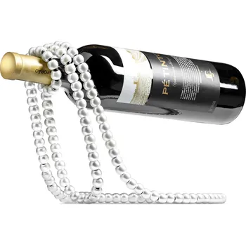 Stojan na víno Stojan na víno - Perlový náhrdelník Barva: Bílá